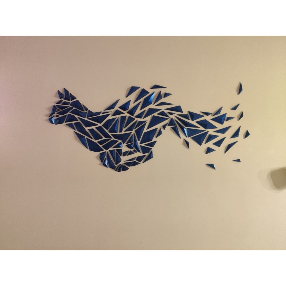 DGEmily Geometric Cat Wall Art | Large-Scale Wall Decor | Custom Sizes!!